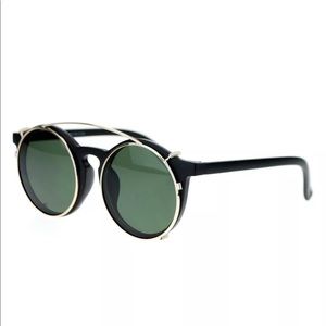 SA106 Detachable Clip On Round Circle Lens Retro